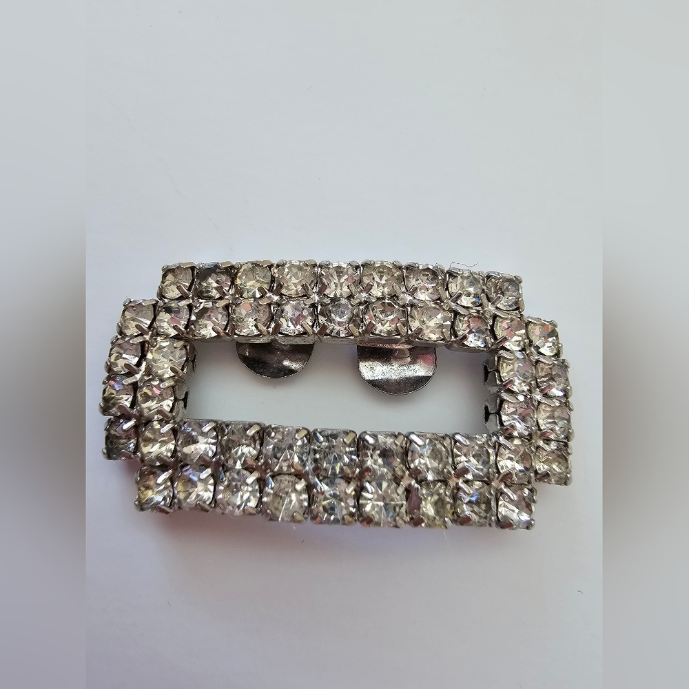 Vintage 1950s Rhinestone Accessory Clip - Single Replacement Shoe Clip